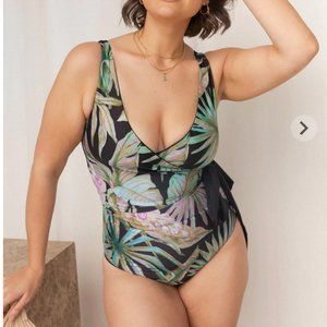 NWT Baiia Martinique Reversible Wrapsuit Swimsuit US 18